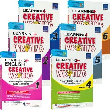 2 Рабочих тетради SAP Learning Creative Writing Сингапурской учебной серии Basic Stage English Writing Workbook для 1-6 классов