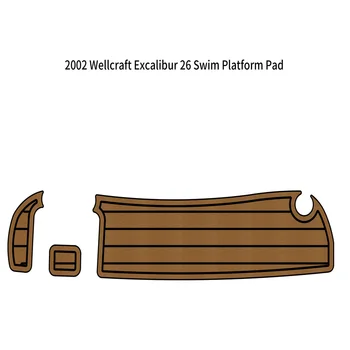 2002 Лодка-платформа для плавания Wellcraft Excalibur 26 Из Искусственной пены EVA, Палуба Из Тикового Дерева, Подкладка Для пола, Самоклеящийся стиль SeaDek Gatorstep