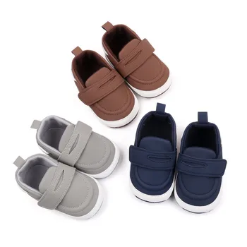 2024 Весна-осень, Первые ходунки, Противоскользящая повседневная обувь для новорожденных, обувь для кроватки для маленьких мальчиков