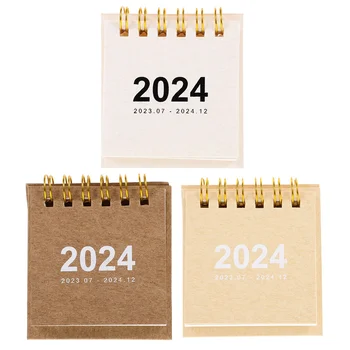 3 предмета настольного календаря на 2024 год The Office Decor Ежедневное использование, ежемесячные еженедельные бумажные блокноты для заметок, небольшие принадлежности