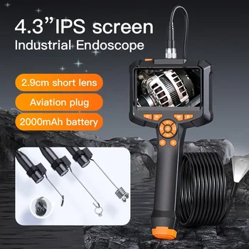 4,3-Дюймовый IPS Экран Промышленный Эндоскоп Камера 8 мм IP67 Водонепроницаемый HD1080P Бороскоп Инспекционная Камера для Проверки Автомобильной Канализации