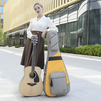 40/41-дюймовый Гитарный рюкзак, сумка через плечо, портативная сумка, Оксфорд, 28-миллиметровый жемчужный хлопок, водонепроницаемые и ударопрочные аксессуары для гитары