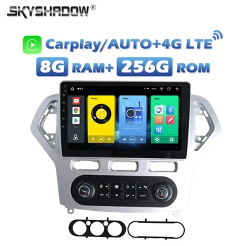 4G SIM Carplay DSP TDA7851 Android 13,0 8G + 256G Автомобильный DVD-плеер GPS карта RDS Радио Wifi Bluetooth Для Ford Mondeo 2007-2010 AT MT
