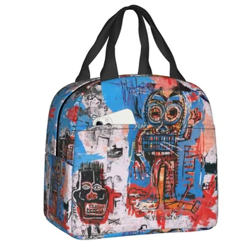 Basquiats Graffiti Art Bag Многоразовый Изолированный Охладитель Термальный Ланч-Бокс Для Еды Для Женщин, Детей, Школьных Рабочих Сумок Для Пикника