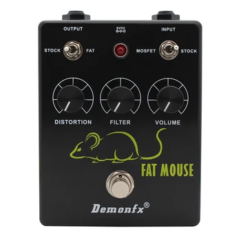 Demonfx FAT MOUSE, высококачественная Педаль гитарного эффекта, плавное Искажение с истинным Байпасом