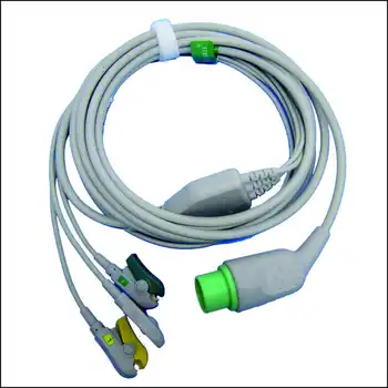EC-218 Цельный кабель для ЭКГ пациента IEC С защелкивающимся зажимом в 3,5 отведения Для NIHONKOHDEN, TEC-7621K/7631K, Монитора ЭКГ-электрокардиографа