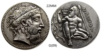 G (09) Редкая Древнегреческая монета -415 Тетрадрахм Посеребренные Копировальные монеты