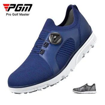 PGM Новая обувь для гольфа, мужские кроссовки из плетеной сетки, мужские туфли для гольфа со шнурками, легкие и дышащие XZ203