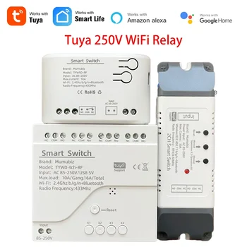 Wi-Fi Smart Switch 250V 1/2/4-Канальный Tuya Smart Life APP, Автоматизация Домашней Сети Своими руками, Модуль Освещения, Штор, Гаражного Выключателя Alexa