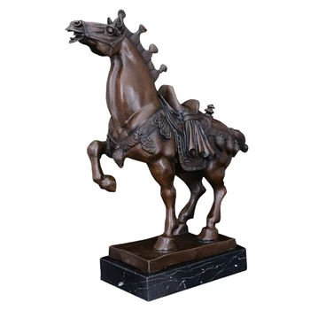 Бронзовая статуэтка китайского боевого коня XZ-136, бронзовая скульптура животного, высококачественные бизнес-подарки