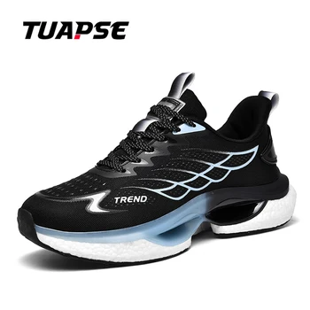 В ТУАПСЕ Новые легкие мужские кроссовки для бега, Удобные дышащие кроссовки со светящейся сеткой, Модный тренд, спортивная мужская обувь