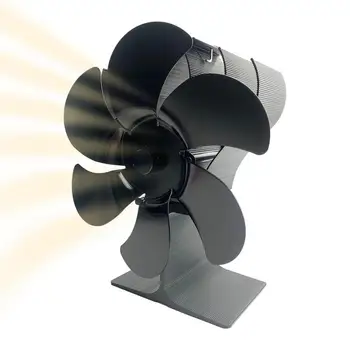 Вентилятор с тепловым приводом 6 листьев Циркулирует теплый воздух Каминный вентилятор Бесшумная работа Неэлектрический термоэлектрический вентилятор для дровяной печи