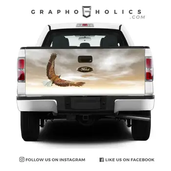 Высококачественная крышка багажника пикапа С Уникальным дизайном и пользовательской графикой - Орел на облачном небе - American Spirit