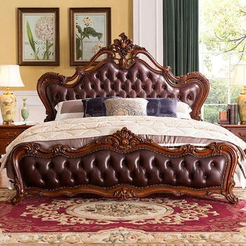 Гламурная Европейская Двуспальная кровать Дизайнерская Роскошная Вилла Для сна Полноразмерный Каркас кровати Для хранения Современная Дизайнерская мебель Camas De Casal