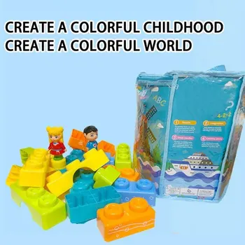 Детские Сверхбольшие Частицы, Развивающие Пластиковые Строительные Блоки Для Раннего Образования, Игрушечные Детские Строительные Блоки