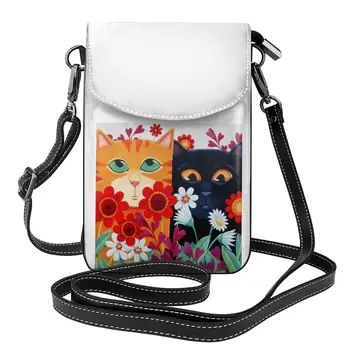Забавная красочная Масляная Кошка, сумка для домашних животных, Масляная Кошка, забавные уличные Женские сумки, Модный Многоразовый Кожаный кошелек