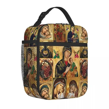 Изолированная сумка для ланча Богоматери Гваделупской, Большая сумка-контейнер для христианской еды Девы Марии, ланч-бокс, сумка для работы на открытом воздухе для женщин
