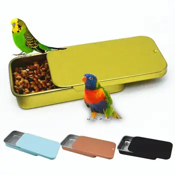 Коробка для корма для птиц из профессиональной жести Interact, ручная банка для корма для попугаев 앵무새 용품