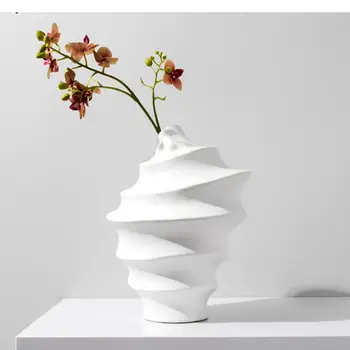 Креативное украшение керамической вазы на столешнице, Милое украшение рабочего стола, Цветочная композиция, украшение гостиной, ваза для засушенных цветов