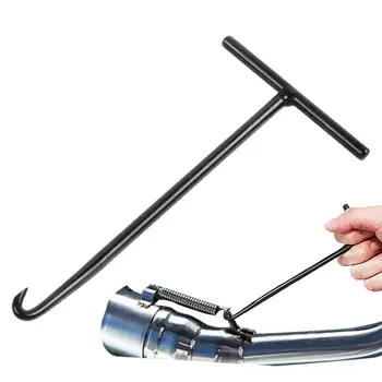Крюк для пружины выхлопной трубы мотоцикла, Т-образная ручка, инструмент для снятия пружины, гаечный ключ для труб, инструмент для снятия и установки автомобиля