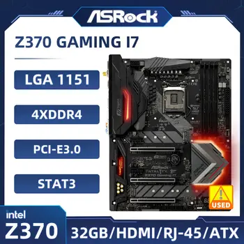 Материнская плата Intel Z370 LGA 1151 ASRock Z370 GAMING I7 4 × DDR4 64 ГБ 3 × M.2 8 × SATA III HDMI PCI-E 3.0 ATX для Core i7 /i5/i3 8-го поколения
