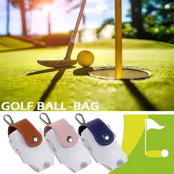 Мини-сумка для мяча для гольфа из Искусственной Кожи с Тройниками для гольфа, Сумка для Мяча для гольфа, Висящая на Поясной Сумке, Пояс для Гольфа, Подарок для Мужа, Доступ к Спорту для гольфа F2I6