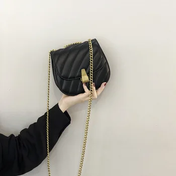 Модная популярная сумка-мессенджер на одно плечо, роскошная однотонная седельная сумка в стиле ретро из искусственной кожи, женская простая мини-универсальная сумка