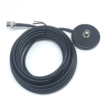 Мужская и женская антенны BNC, Магнитное основание, удлинительный кабель RG174 длиной 5 метров для беспроводного микрофона Q9, антенна мобильного автомобильного радио