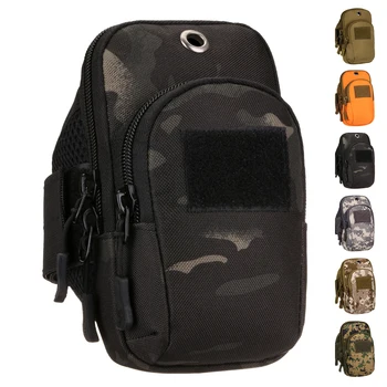Мужская сумка на запястье, нейлоновый аксессуар, камуфляжный карман, военный штурмовой карман для сигарет, чехол для мобильного телефона, сумки для бега