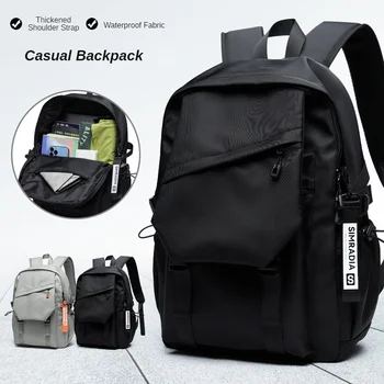 Мужской модный рюкзак для ноутбука 14 дюймов, водонепроницаемый, для путешествий, школьный, подростковый, большой емкости, легкий, Mochila 