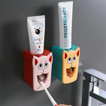 Мультяшный автоматический дозатор зубной пасты, артефакт для выдавливания зубной пасты, Креативная Детская Соковыжималка для зубной пасты, Бесплатная подставка для пасты.