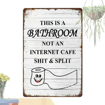 Не Вывеска Интернет-кафе В Ванной Комнате, Не Вывеска Ванной Комнаты, Не Художественный Декор стен, Креативный И Долговечный, Это Ванная Комната, А Не Фермерский дом в Интернет-кафе