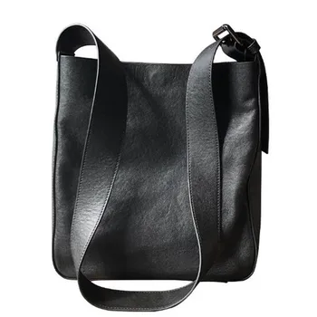 Новая большая сумка Dermis, широкая сумка из воловьей кожи со свинцовым слоем, ретро корейская версия, трендовая диагональная сумка-мешок