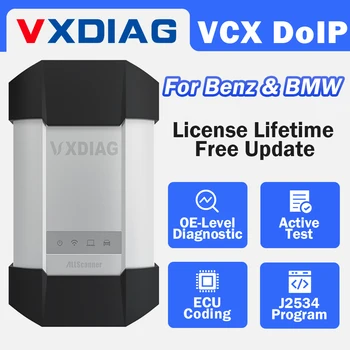 Новый Диагностический Сканер VXDIAG VCX Car DoIP для BMW для Mercedes Benz C6 2 в 1 Автомобильный Считыватель кодов J2534 Programming Coding