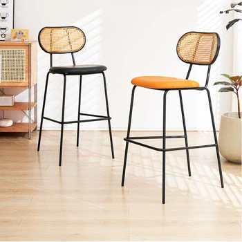 Обеденные стулья из скандинавского ротанга Для кухни, Обеденные стулья для офиса на открытом воздухе, Эргономичная мебель для гостиной Cadeiras для дома SR50DC