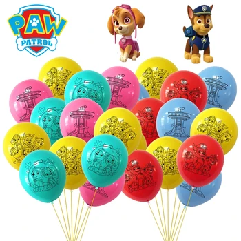 Погоня за патрулем Лап, 12-дюймовый латексный воздушный шар, милая анимация, украшение вечеринки, игрушки из воздушных шаров, День рождения, Свадебное торжество, Детский душ, малыш