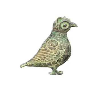 Предметы коллекционирования Старинная бронзовая статуэтка китайской фортуны Бронзовая статуэтка птицы горшок редкий