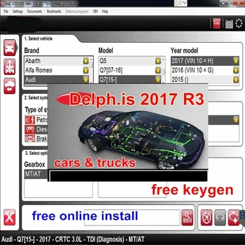 Программное обеспечение для ремонта автомобилей для Delphis 2017.R3 с бесплатным Кейгеном для Delph-is DS-150.e Диагностический инструмент Obd Scanner 2017 для легковых автомобилей и грузовиков