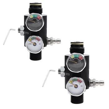 Регулятор давления с двойным манометром 5/8-18UNF Valvula Reguladora Пневматический заправочный клапан Простая установка Простота в использовании
