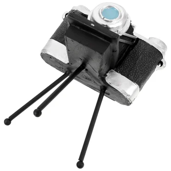 Ретро модель камеры Декор камеры Реквизит для фотосъемки Фигурка камеры Штатив Модель камеры