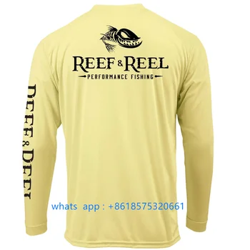 Риф и катушка Мужская рыбалка Рубашка с длинным рукавом Активный отдых Пешие прогулки Рыбалка Солнцезащитная рубашка Camisa De Pesca 2023