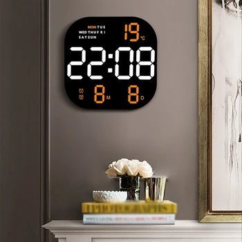 Часы с Управлением Декором Дистанционный Цифровой Настенный Экран Будильник Двойная Яркость Большой Комнаты Smart Living Electronic