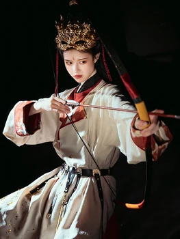 2023 Tang Made Халат С Круглым вырезом Весенне-Осенняя Одежда Hanfu Мужская Женская Не древний Костюм Модифицированный Hanfu