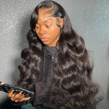 30-34 Дюймовый парик из человеческих волос Body Wave Hd на кружеве с бразильскими волосами Remy, распущенные, волнистые, 13x4 на кружеве, парики на кружеве для чернокожих женщин