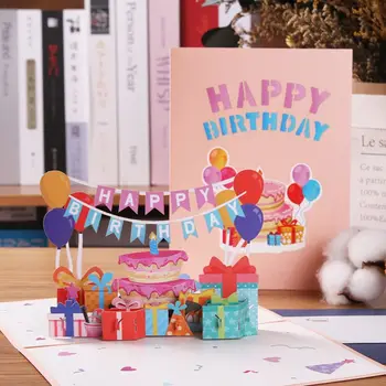 3D Юбилей, День рождения, дети, День матери, Праздничная открытка, Поздравительная открытка, открытки, приглашения, поздравительные открытки