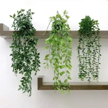 3Pcs Vine Hanging Plants Natural Greenery Green Potted Plants декор для комнаты