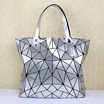 Chaobaobao новая геометрическая ромбическая искусственная глянцевая сумка большой емкости, женская постоянно меняющаяся складывающаяся деформирующаяся сумка через плечо