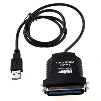 USB → кабель для преобразования с параллельным портом принтера 36pin черный