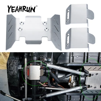YEAHRUN Защитная накладка для оси шасси Armor из нержавеющей стали для Axial SCX6 JEEP Wrangler Trail Honcho 1/6 Запчасти для радиоуправляемой модели автомобиля