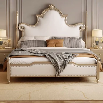 Главная Современная Эстетичная Кровать Размера Queen Size Дешевый Белый Салон С Двумя Односпальными Кроватями Размера King Size Роскошная Спальня Деревянная Мебель Для Супружеской Комнаты Cama